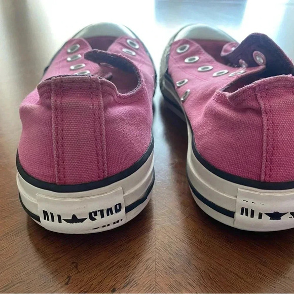 Converse Unisex Low Ankle Sneakers Pink Men’s 4 & Women’s 6 EUC No Laces Clean - Picture 6 of 10